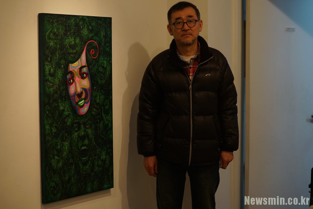'페르소나' 시리즈를 이어가는 조해선 화가와 그의 작품 '페르소나(60*100cm, Oil on canvas)'
